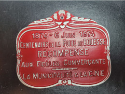 36 - BOUESSE - Très Belle Plaque Alu - Centenaire De La Foire De BOUESSE Du 6 Juin 1974 -  17.5 X 14.5cm - Sonstige & Ohne Zuordnung