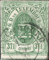 Luxemburg 1859 37½  C Green - 1859-1880 Stemmi