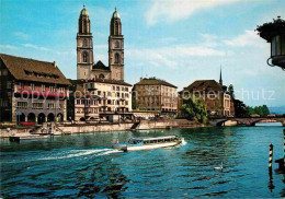 12914997 Zuerich ZH Blick Auf Limmat Zunfthaus Zum Rueden Grossmuenster Helmhaus - Andere & Zonder Classificatie