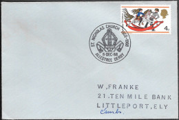 England St.Nicholas Church Allestree Derby Cover Mailed 1968. Christmas Stamp - Lettres & Documents