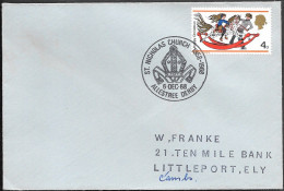 England St.Nicholas Church Allestree Derby Cover Mailed 1968. Christmas Stamp - Brieven En Documenten