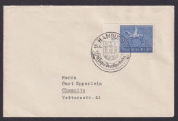 Hamburg Deutsches Reich Brief Chemnitz Sachsen SST 70 Jahre Deutsches Derby - Storia Postale