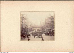 LONDRES CARREFOUR DE LUDGATE  FIN 19e PHOTO ORIGINALE DE 8.50X7 CM COLLEE SUR CARTON 18X13CM - Old (before 1900)