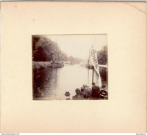 CANAL DE CRINAN ECOSSE  FIN 19e PHOTO ORIGINALE SUR CARTON 16 X 14 CM FORMAT PHOTO 8.50 X 7 CM - Alte (vor 1900)