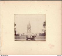 LONDRES MONUMENT DU PRINCE ALBERT FIN 19e PHOTO ORIGINALE SUR CARTON 16 X 14 CM FORMAT PHOTO 8.50 X 7 CM - Anciennes (Av. 1900)