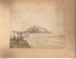 JERSEY CHATEAU DE MONTORGUEIL ET GOREE FIN 19em  PHOTO ORIGINALE SUR CARTON 23x18CM FORMAT PHOTO 16X12CM - Alte (vor 1900)