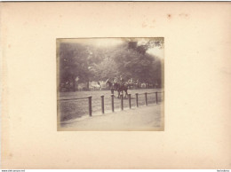 LONDRES HYDE PARK ROTTEN ROW  FIN 19em PHOTO ORIGINALE 8.50X7CM SUR CARTON DE 18X13CM - Old (before 1900)