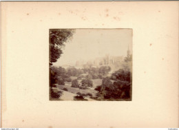 EDIMBOURG ECOSSE PRINCES GARDENS  FIN 19em PHOTO ORIGINALE 8x7CM COLLEE SUR CARTON DE 18x13cm - Anciennes (Av. 1900)