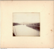 LE CANAL CALEDONIEN BRIG GOELETTE REGENT FIN 19em PHOTO ORIGINALE 8x7CM COLLEE SUR CARTON DE 18x13cm - Oud (voor 1900)