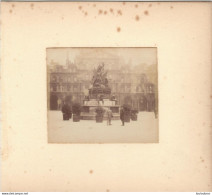 LIVERPOOL MONUMENT PLACE DE LA BOURSE  FIN 19em PHOTO ORIGINALE 8x7CM COLLEE SUR CARTON DE 18x13cm - Old (before 1900)