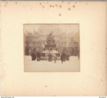 LIVERPOOL MONUMENT PLACE DE LA BOURSE  FIN 19em PHOTO ORIGINALE 8x7CM COLLEE SUR CARTON DE 18x13cm - Oud (voor 1900)