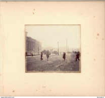 LIVERPOOL PLACE GEORGES HALL   FIN 19em PHOTO ORIGINALE 8x7CM COLLEE SUR CARTON DE 18x13cm - Anciennes (Av. 1900)