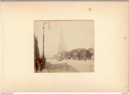 EDIMBOURG ECOSSE MONUMENT DE WALTER SCOTT ET PRINCE STREET   FIN 19em PHOTO ORIGINALE  8.50X7CM  SUR CARTON DE 18X13CM - Alte (vor 1900)