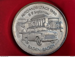 MEDAILLE ARGENT 024 BADEN BADEN AUTOMOBILTAGE 1990   DIAMETRE  43mm ET POID 51 Grammes - Sonstige & Ohne Zuordnung