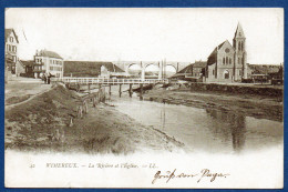 1908 - WIMEREUX - LA RIVIERE ET L'EGLISE  - FRANCE - Autres & Non Classés