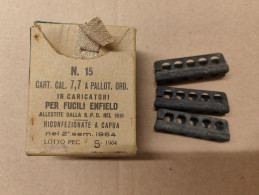 Boite Vide De Cartouches 303 De Fabrication Italienne + 3 Clips - Armi Da Collezione