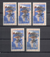 MAURITANIE  PA N° 20C  CINQ EXEMPLAIRES   NEUF SANS CHARNIERE   COTE 37.50€    OISEAUX ANIMAUX FAUNE PALUDISME - Mauretanien (1960-...)