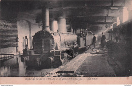 RARE GRANDE CRUE DE LA SEINE 1910 LOCOMOTIVE LIGNE DE LA GARE D'ORSAY A LA GARE D'AUSTERLITZ - Inondations De 1910