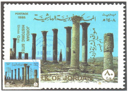 JORDAN POATCARD - UMM QAIS WITH STAMPS-MX.C - Jordania