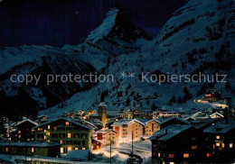 12864697 Zermatt VS Mit Matterhorn Bei Mondschein Zermatt - Other & Unclassified