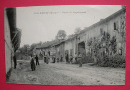 51 Voilemont 1917 Cpa Route De Rapsécourt Animée éditeur Baudinière à Paris Dos Scanné - Other & Unclassified