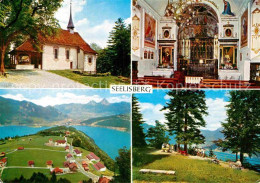 12858267 Seelisberg UR Kirche Innenansicht Blick Auf Den Vierwaldstaettersee See - Sonstige & Ohne Zuordnung