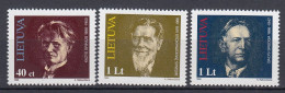 LITHUANIA 1996 Famous People MNH(**) Mi 603-605 #Lt1131 - Litauen