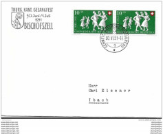 125 - 3 - Enveloppe Avec Oblit Spéciale "Thurg. Kant. Gesangfest Bischofszell 1951" - Storia Postale