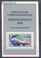 Germany, Democratic Republic (DDR) 1980 Mi Block 59 MNH  (ZE5 DDRbl59) - Aviones