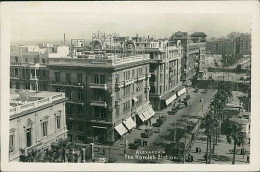 EGYPT - ALEXANDRIA / ALEXANDRIE - THE RAMLEH STATION - RPPC POSTCARD - MAILED 1950 (12653) - Alejandría