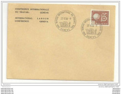 125 - 21 - Enveloppe Avec Timbre Service BIT Et Oblit Spéciale 1er Jour 1956 - Servizio