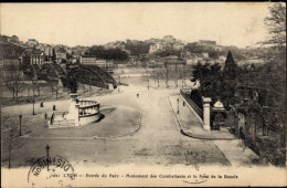 CPA Lyon Rhône, Eingang Zum Park, Monument Des Combattants, Pont De La Boucle - Sonstige & Ohne Zuordnung