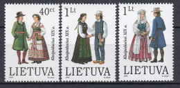 LITHUANIA 1996 National Costumes MNH(**) Mi 610-612 #Lt1137 - Lithuania