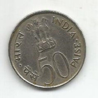 INDIA 50 PAISE 1982 - NATIONAL INTEGRATION - India