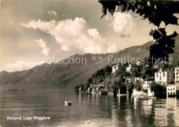 12840617 Ascona Lago Maggiore Haeuserpartie Am See Alpen Ascona Lago Maggiore - Andere & Zonder Classificatie