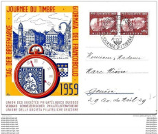 125 - 95 - Carte Suisse PEN Avec Oblit Spéciale "Journée Du Timbre 1959" La Chaux-de-Fonds - Tag Der Briefmarke