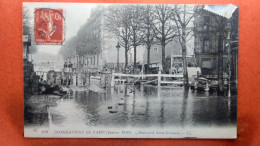 CPA (75) Inondations De Paris.1910. Boulevard Saint Germain. (7A.810) - Paris Flood, 1910