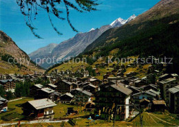 12827059 Zermatt VS Dorfansicht Mit Dom Und Taeschhorn Walliser Alpen Zermatt - Sonstige & Ohne Zuordnung
