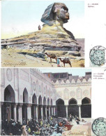 LE CAIRE : Sphinx + Université " El Azhar ". ( 2 Cartes ). - Caïro