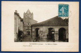 1926 - SAVERDUN - ARIEGE - LA HALLE ET L'EGLISE - FRANCE - Andere & Zonder Classificatie