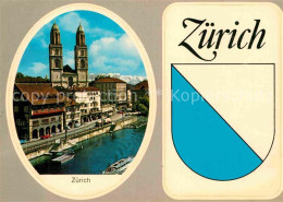 12826807 Zuerich ZH Limmatquai Grossmuenster Zuerich - Other & Unclassified