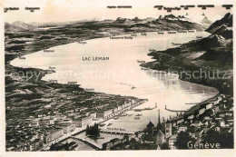 12826467 Geneve GE Lac Leman Panoramakarte  Geneve - Sonstige & Ohne Zuordnung