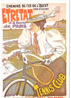 ETRETAT à 4 Heures De Paris - Tennis Club - Werbepostkarten