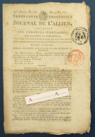 ● Journal De L'ALLIER - Moulins 17 Mai 1821 - 16 Pages - 2 Cachets - N°767 - Documentos Históricos