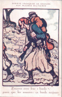 Georges Bruyer Illustrateur, Guerre 1915, Zouaves Avec Leur Barda, Secours Aux Blessés (330) - Other & Unclassified