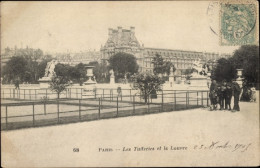 CPA Paris I Louvre, Les Tuileries, Louvre - Andere & Zonder Classificatie