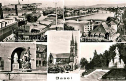 12812879 Basel BS Drei Rheinbruecken Sankt Jakob-Denkmal Muenster Basel - Altri & Non Classificati