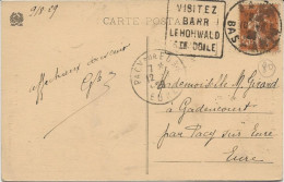 CARTE BARR  AFFRANCHIE N° 235  "OBLITEREE DAGUIN  " VISITEZ / BARR / LE HOHWAL STE ODILE " Cad  BARR 1928 - Annullamenti Meccaniche (Varie)