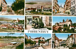 12809367 Porrentruy Teilansichten Schloss Wildschein Skulptur Tennisplatz Porren - Other & Unclassified