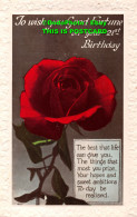 R359901 To Wish You Good Fortune On Your 21 St Birthday. Red Rose. RP. 1938 - World